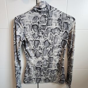 Snakeskin turtleneck